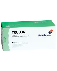 Trulon Nylon 2/0 Non Absorbable Suture 45mm Black -70cm (12)