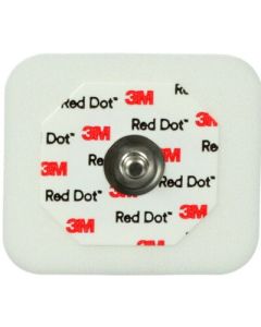 3M Red Dot EKG Monitoring Electrode with Foam Tape and Sticky Gel (50)