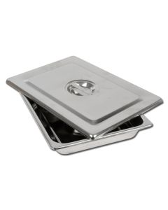 S/S Instrument Tray with Lid - 355 x 254 x 50mm