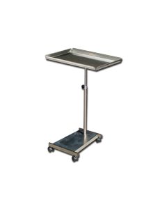 Mayo Table - Stainless Steel Base , Castors, Removable Tray & Adjustable Height