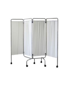 4 Panel Wing Screen with Curtains