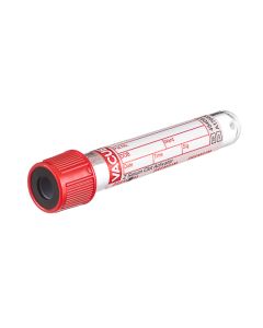 VACUETTE® Z Serum Clot Activator, 4ml, Red/Black, 13x75, Ridged (50)