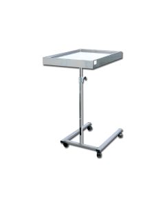 U Shape Mayo Table - Stainless Steel Base, Removable Tray, Height Adjustable & Castors
