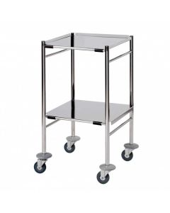 Dressing Trolley - Stainless Steel Shelves - Mirror Polished