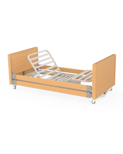 Stella Low Profile Bed Beech with Full Length Side Rails
