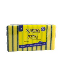 Large Sponge Scourers - 15 x 9cm  (10)