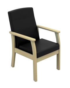 Atlas Patient Low Back Arm Chair (Vinyl) Black