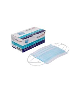  Ply Surgical Face Mask Blue with Ear Loops - Fluid Resistant Type IIR (50)