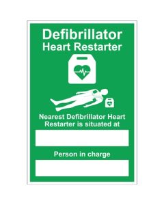 Nearest Defib Location Sign