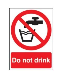 Do Not Drink Sign - Vinyl - 210 x 148
