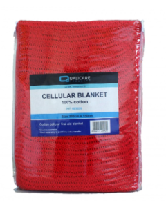 Cellular Red Blanket 100% Cotton