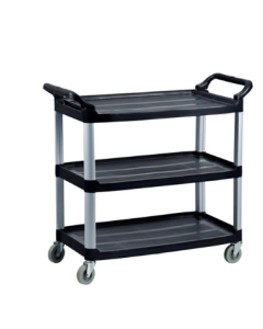 3 Tier Trolley Black 84.5 x 43 x 95cm
