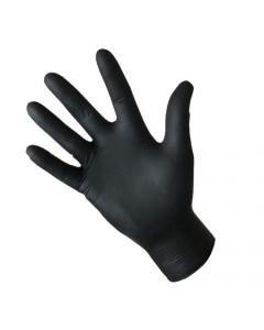 Nitrile Extra Thick Medium black P/F Gloves (100)