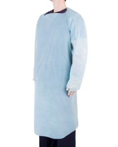 CASE Disposable 40g Long Sleeve Waterproof CPE Isolation Gowns with Thumb Hole