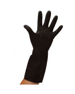 Industrial Heavy Duty Rubber Gloves Black - Medium (Pair)