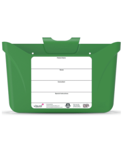 Patient Records Holder With Bed End Holder - GDPR Compliant (green)