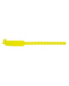 Yellow Plastic Vinyl Wrist Bands Write On (100)