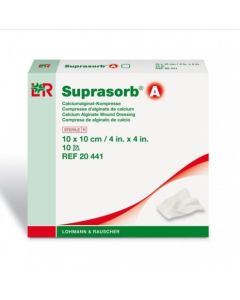 L&R Suprasorb A Calcium Alginate Dressing 10 x 10cm (10)