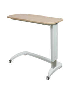 Over Bed Table Enterprise, Edged Top, C shaped Base, Beech