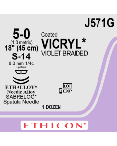 VICRYL Vio 5/0 Double Arm 45cm M1 USP S-14 (12)