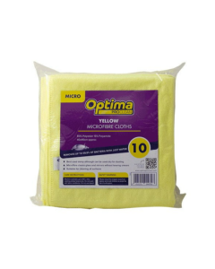 *Optima Proclean Micro General Purpose Microfibre Cleaning Cloth - Yellow 40 x 40cm (10)