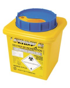 Sharpak Plus Sharps Container Blue Lid with Visilock