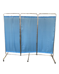3 Panelled Premium Bed Screen SS with 6 Wheels